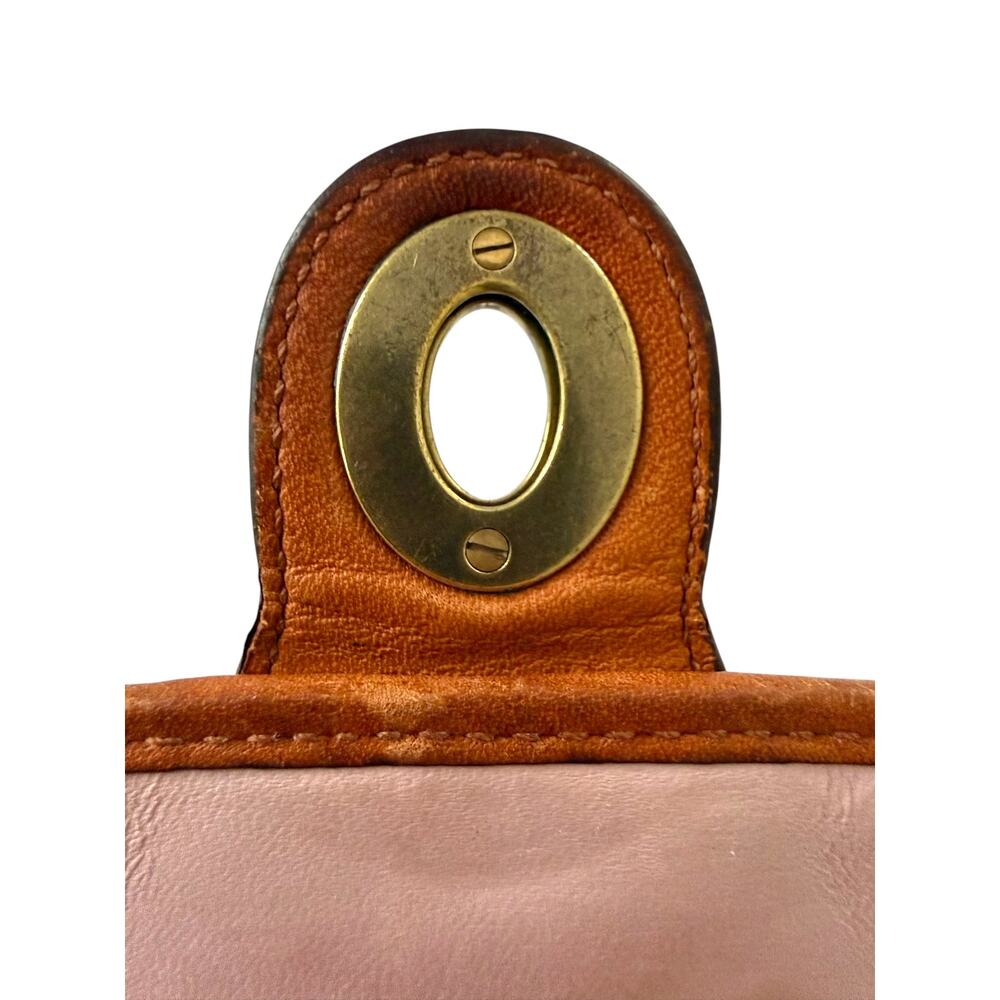 Vintage COACH Gigi Legacy Wallet Whiskey Brown Leather Turnlock Kisslock Frame - Picture 6 of 13